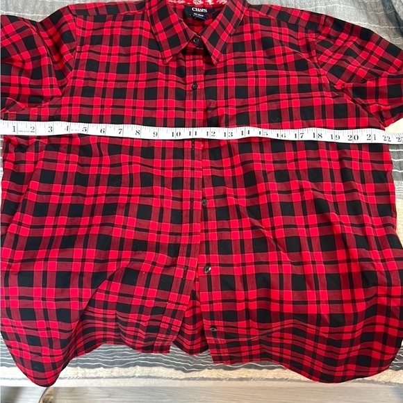⭐️Chaps,Ralph Lauren,Top Buffalo Plaid,No-Iron Blouse,Paisley Trim Shirt,Size XL - Picture 13 of 15